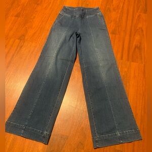 Belle Wide-Leg Jeans in Dark Indigo